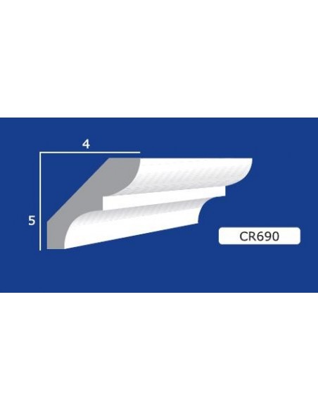 BILDERRAHMEN VON DER WAND FÜR INNEN GIPS-KERAMIK LACKIERBAR ART. 690 STANGE VON 1,5 M