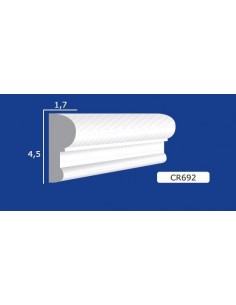 BILDERRAHMEN VON DER WAND FÜR INNEN GIPS-KERAMIK LACKIERBAR ART.692 STANGE VON 1,5 M