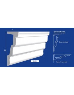 BILDERRAHMEN VON DER WAND FÜR INNEN GIPS-KERAMIK LACKIERBAR ART. 694 STANGE VON 1,5 M