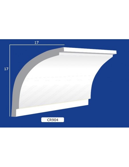 CORNICE DA PARETE PER INTERNI  IN GESSO CERAMICO VERNICIABILE  ART. 904 ASTA DA 1,5 MT