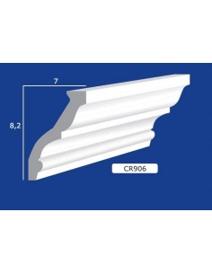 MARCO DE LA PARED DE YESO INTERIORES DE CERÁMICA PARA PINTAR EL ART. 906 VARILLA DE 1,5 MT