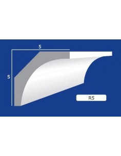 BILDERRAHMEN VON DER WAND FÜR INNEN GIPS-KERAMIK LACKIERBAR ART. R5 STANGE VON 1,5 m