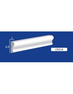 CORNICE DA PARETE PER INTERNI  IN GESSO CERAMICO VERNICIABILE  ART. 918 ASTA DA 1,5 MT