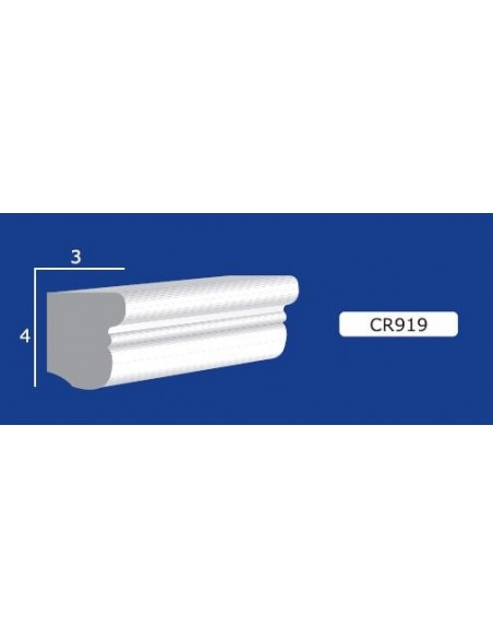 FRAME WALL FOR INTERIOR PLASTER CERAMIC PAINTABLE ART. 919 ROD 1.5 MT