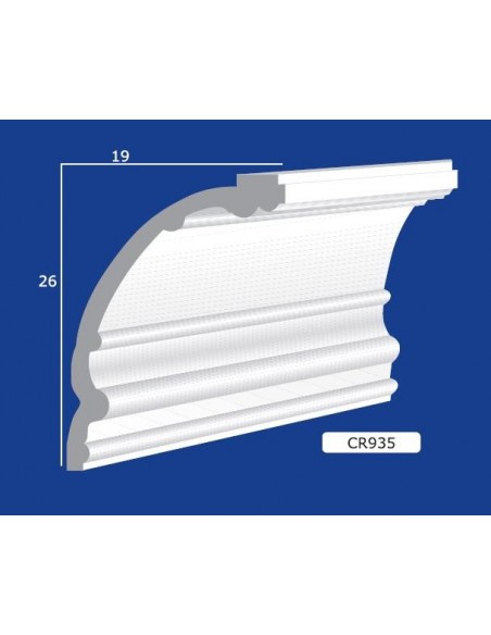 BILDERRAHMEN VON DER WAND FÜR INNEN GIPS-KERAMIK LACKIERBAR ART. 935 STANGE, 1,5 M