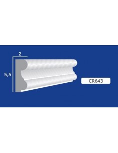 BILDERRAHMEN VON DER WAND FÜR INNEN GIPS-KERAMIK LACKIERBAR ART. 643 STANGE VON 1,5 M
