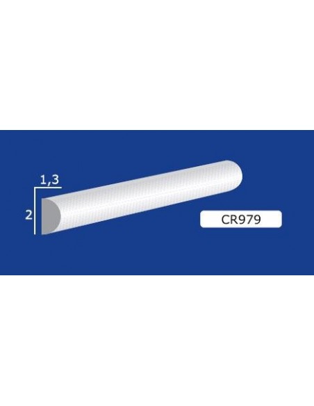 CORNICE DA PARETE PER INTERNI  IN GESSO CERAMICO VERNICIABILE  ART. 979 ASTA DA 1,5 MT