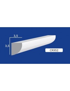 MARCO DE LA PARED DE YESO INTERIORES DE CERÁMICA PARA PINTAR EL ART. 952 VARILLA DE 1,5 MT