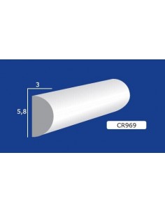 BILDERRAHMEN VON DER WAND FÜR INNEN GIPS-KERAMIK LACKIERBAR ART.969 STANGE VON 1,5 M