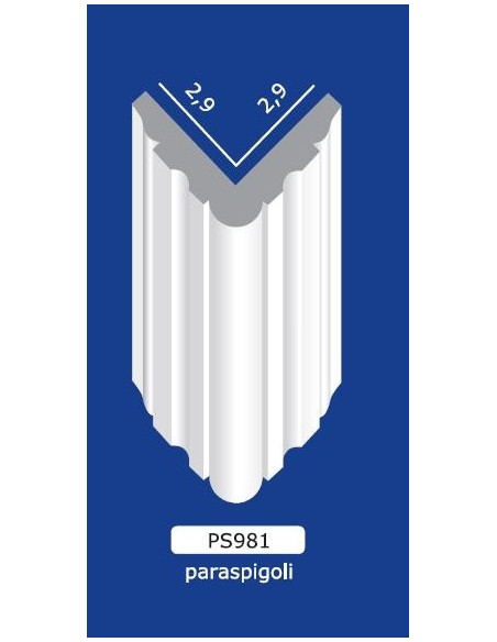 CORNICE DA PARETE PER INTERNI  IN GESSO CERAMICO VERNICIABILE  ART. 981 ASTA DA 2 MT CORNICE DA PARETE PER INTERNI  IN GESSO CERAMICO VERNICIABILE  ART. 981 ASTA DA 2 MT