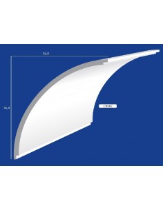 FRAME WALL FOR INTERIOR PLASTER CERAMIC PAINTABLE ART. 982 ROD 1.5 MT
