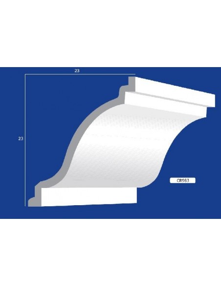 BILDERRAHMEN VON DER WAND FÜR INNEN GIPS-KERAMIK LACKIERBAR ART. 983 STANGE VON 1,5 M