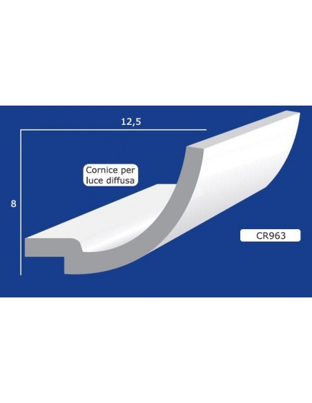 FRAME WALL FOR INTERIOR PLASTER CERAMIC PAINTABLE ART. 963 ROD 1.5 MT