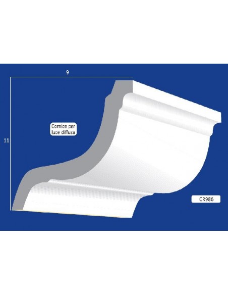 FRAME WALL FOR INTERIOR PLASTER CERAMIC PAINTABLE ART.986 ROD 1.5 MT