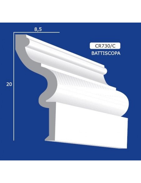 BILDERRAHMEN VON DER WAND FÜR INNEN GIPS-KERAMIK LACKIERBAR 730/C-STIEL 1,5 METER