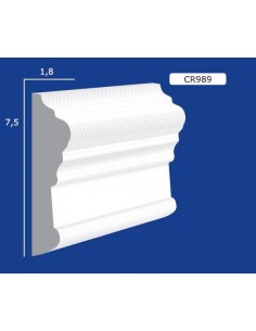 BILDERRAHMEN VON DER WAND FÜR INNEN GIPS-KERAMIK LACKIERBAR 989 STANGE VON 1,5 M