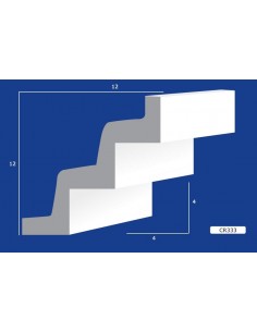 BILDERRAHMEN VON DER WAND FÜR INNEN GIPS-KERAMIK LACKIERBAR 333 STANGE VON 1,5 M