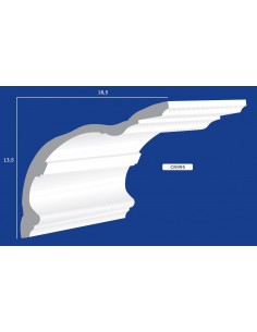 BILDERRAHMEN VON DER WAND FÜR INNEN GIPS-KERAMIK LACKIERBAR 995 STANGE VON 1,5 M