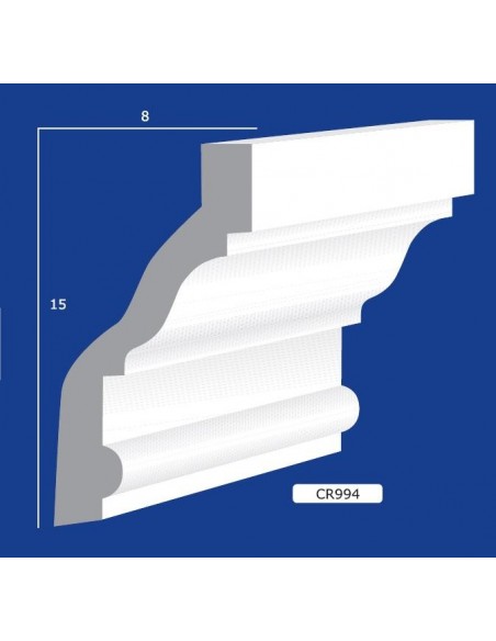 BILDERRAHMEN VON DER WAND FÜR INNEN GIPS-KERAMIK LACKIERBAR 994 STANGE VON 1,5 M