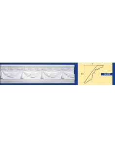 CORNICE DA PARETE PER INTERNI  IN GESSO CERAMICO VERNICIABILE  208 ASTA DA 1,5 MT 2