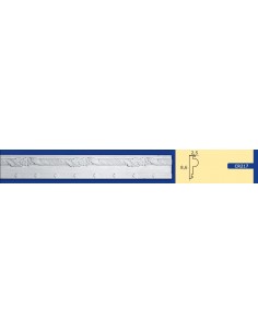 CORNICE DA PARETE PER INTERNI  IN GESSO CERAMICO VERNICIABILE  ART. 217 ASTA DA 1,5 MT 2