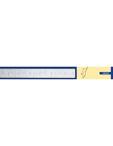 BILDERRAHMEN VON DER WAND FÜR INNEN GIPS-KERAMIK LACKIERBAR ART.229 STANGE VON 1,5 M