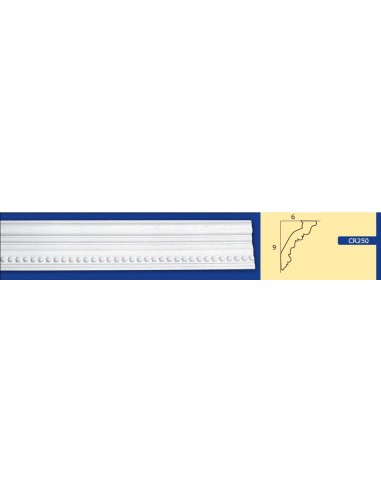 MARCO DE LA PARED DE YESO INTERIORES DE CERÁMICA PARA PINTAR EL ART.250 VARILLA DE 1,5 MT