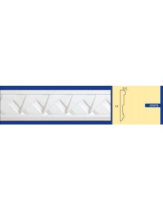 CORNICE DA PARETE PER INTERNI  IN GESSO CERAMICO VERNICIABILE  ART. 970 ASTA DA 1,5 MT 2