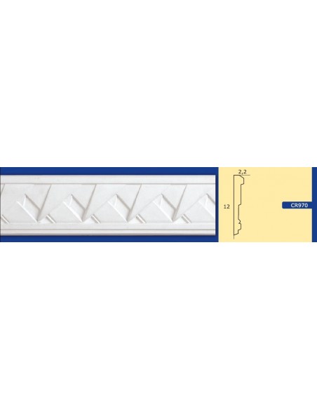 FRAME WALL FOR INTERIOR PLASTER CERAMIC PAINTABLE ART. 970 ROD 1.5 MT