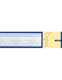 BILDERRAHMEN VON DER WAND FÜR INNEN GIPS-KERAMIK LACKIERBAR ART.965 STANGE VON 1,5 M 2