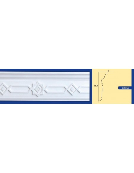 MARCO DE LA PARED DE YESO INTERIORES DE CERÁMICA PARA PINTAR EL ART.965 VARILLA DE 1,5 MT