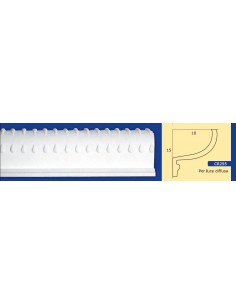 BILDERRAHMEN VON DER WAND FÜR INNEN GIPS-KERAMIK LACKIERBAR ART.295 STANGE VON 1,5 M 2