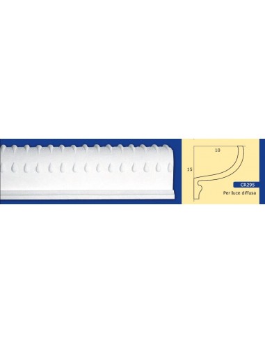 FRAME WALL FOR INTERIOR PLASTER CERAMIC PAINTABLE ART.295 ROD 1.5 MT