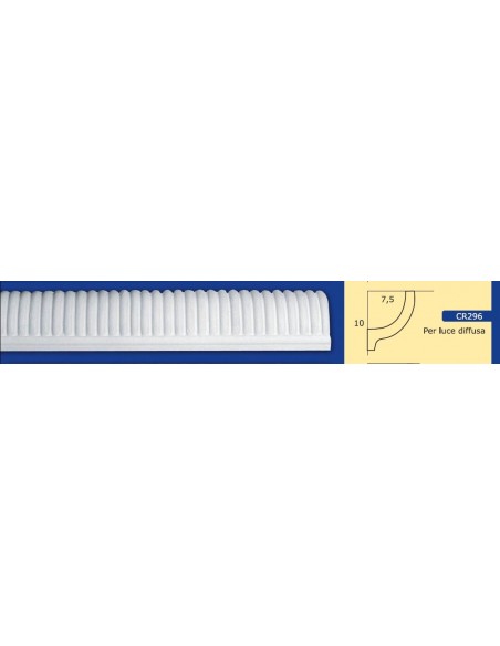 FRAME WALL FOR INTERIOR PLASTER CERAMIC PAINTABLE ART.296 ROD 1.5 MT