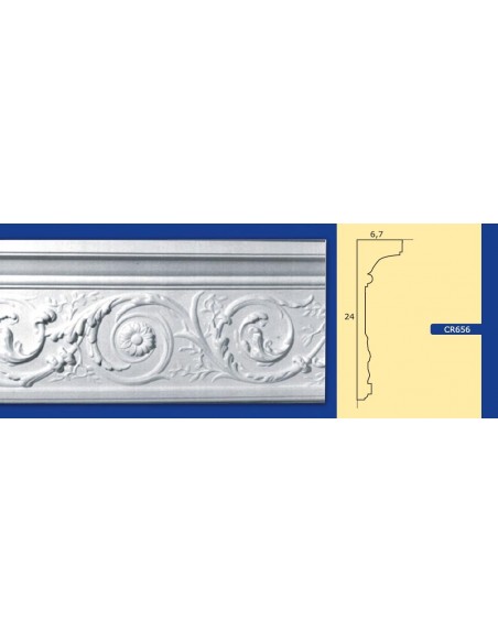 FRAME WALL FOR INTERIOR PLASTER CERAMIC PAINTABLE ART. 656 ROD 1.5 MT