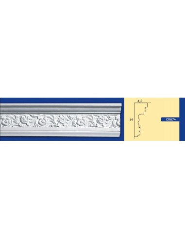 MARCO DE LA PARED DE YESO INTERIORES DE CERÁMICA PARA PINTAR EL ART. 674 VARILLA DE 1,5 MT