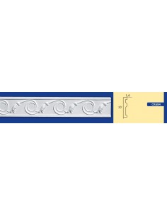 CORNICE DA PARETE PER INTERNI  IN GESSO CERAMICO VERNICIABILE  ART. 684  ASTA DA 1,5 MT 2
