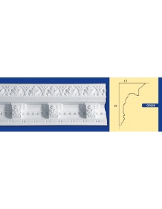 FRAME WALL FOR INTERIOR PLASTER CERAMIC PAINTABLE ART. 698 ROD 1.5 MT 2