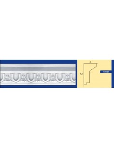 BILDERRAHMEN VON DER WAND FÜR INNEN GIPS-KERAMIK LACKIERBAR ART.910 STANGE VON 1,5 M 2
