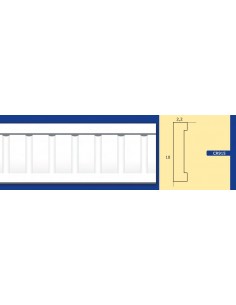 FRAME WALL FOR INTERIOR PLASTER CERAMIC PAINTABLE ART. 915 ROD 1.5 MT 2
