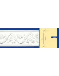 BILDERRAHMEN VON DER WAND FÜR INNEN GIPS-KERAMIK LACKIERBAR ART.203 AUKTION VON 1,5 MT 2