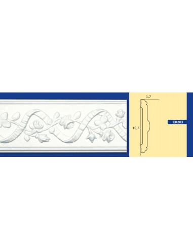 FRAME WALL FOR INTERIOR PLASTER CERAMIC PAINTABLE ART.203 ROD 1.5 MT