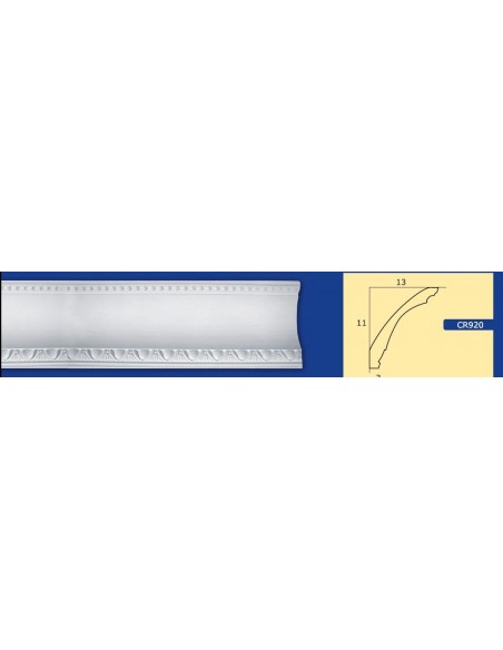 BILDERRAHMEN VON DER WAND FÜR INNEN GIPS-KERAMIK LACKIERBAR ART.920 STANGE VON 1,5 M