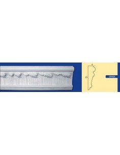CORNICE DA PARETE PER INTERNI  IN GESSO CERAMICO VERNICIABILE ART.  925  ASTA DA 1,5 MT 2