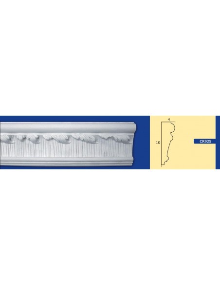 BILDERRAHMEN VON DER WAND FÜR INNEN GIPS-KERAMIK LACKIERBAR ART. 925 STANGE VON 1,5 M