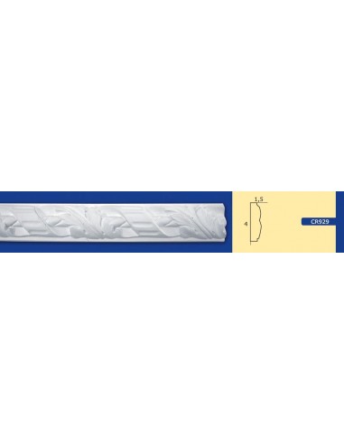 FRAME WALL FOR INTERIOR PLASTER CERAMIC PAINTABLE ART. 929 ROD 1.5 MT