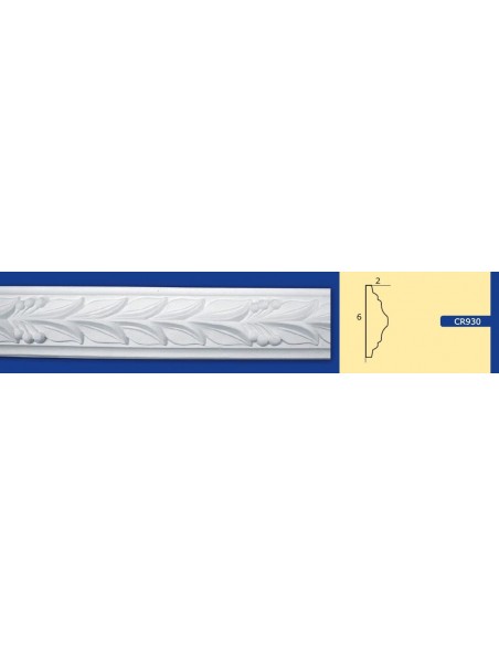 BILDERRAHMEN VON DER WAND FÜR INNEN GIPS-KERAMIK LACKIERBAR ART. 930 STANGE VON 1,5 M