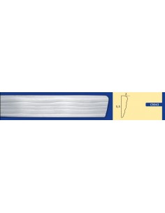 CORNICE DA PARETE PER INTERNI  IN GESSO CERAMICO VERNICIABILE ART.  943  ASTA DA 1,5 MT