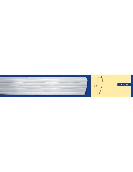 FRAME WALL FOR INTERIOR PLASTER CERAMIC PAINTABLE ART. 943 ROD 1.5 MT