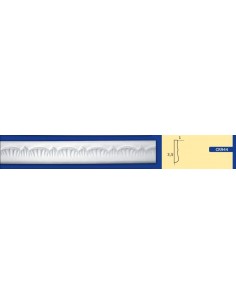 CORNICE DA PARETE PER INTERNI  IN GESSO CERAMICO VERNICIABILE ART. 944  ASTA DA 1,5 MT 2